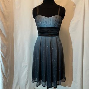 Dress Barn Sparkly Cocktail Dress in Shades of Blue